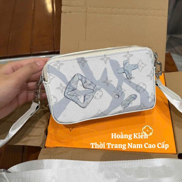 Túi Đeo Cheo Nam Cao Cấp - Chất Da Bò Full 2 Box - Size 18 tui hop 4