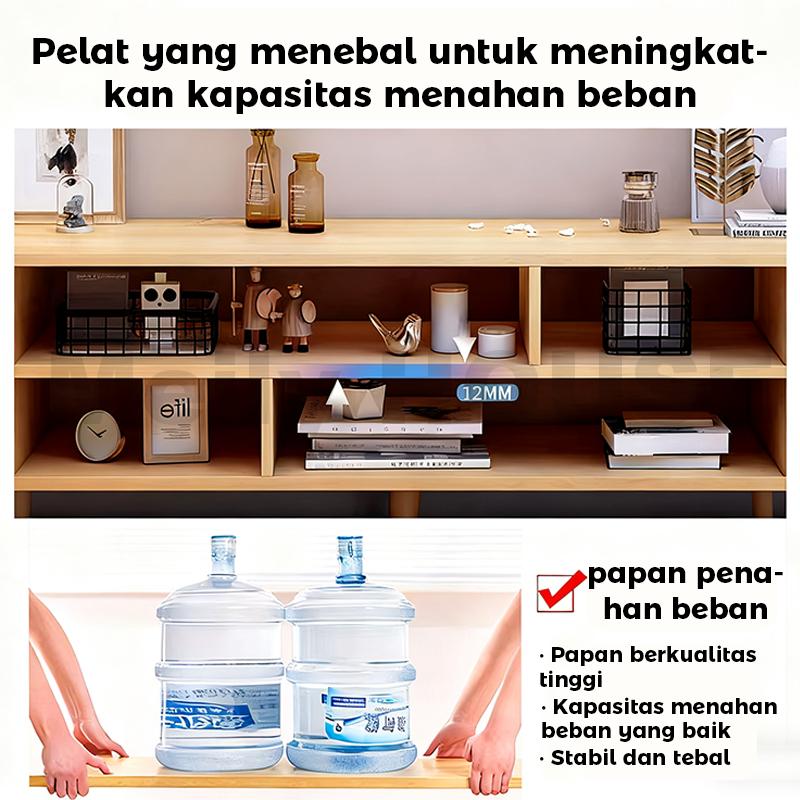 DF-3-Meja TV/Rak TV/Lemari TV/Minimalis/Aesthetic Modern Minimalis Gaya Nordic Kayu  Rak Elegan Hemat Ruang untuk Ruang Tamu Kamar Tidur Meja TV Sederhana Rak Film Cabinet TV UnitTV Cabinet Media Console dengan Laci dan Pintu Storage 【Garansi 5 Tahun】