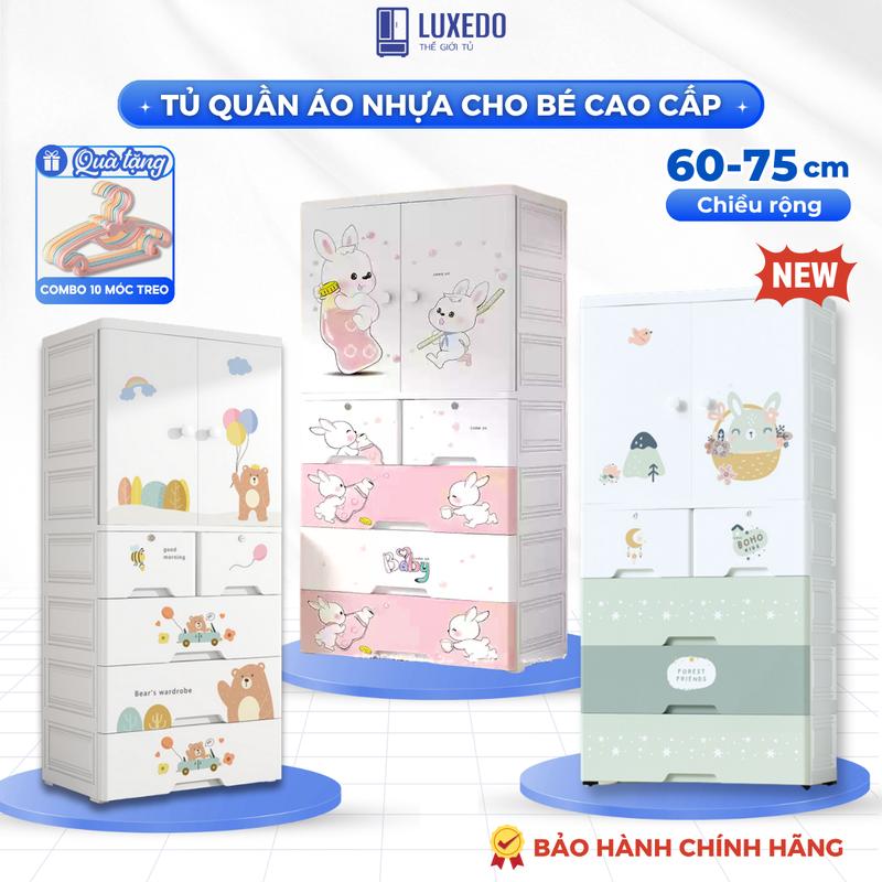   TẶNG MÓC TREO  Tủ Nhựa Đựng Quần Áo Tủ Nhựa Cho Bé Nhiều Tầng Có Bánh Xe Ngăn Treo Rộng Rãi Mẫu Mới Nhất 2025 