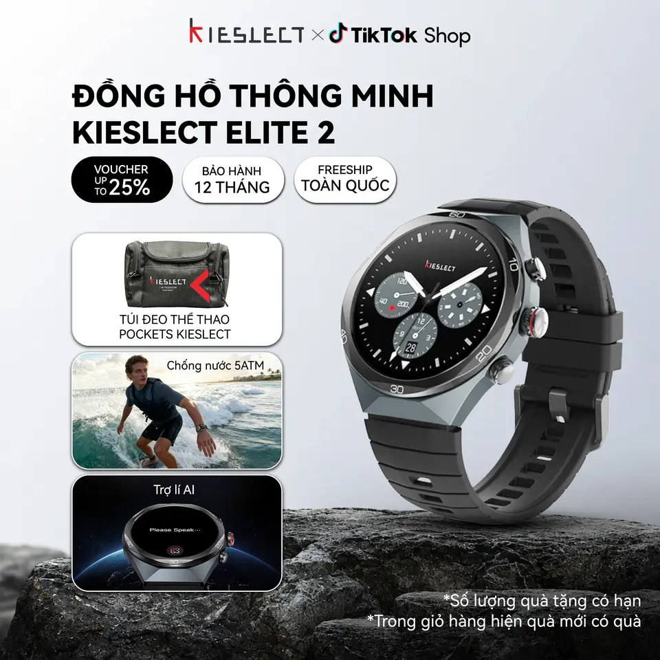Đồng hồ thông minh Kieslect Elite2 - Màn hình LTPO AMOLED 1.46 inch - Tích hợp trợ lý ChatGPT