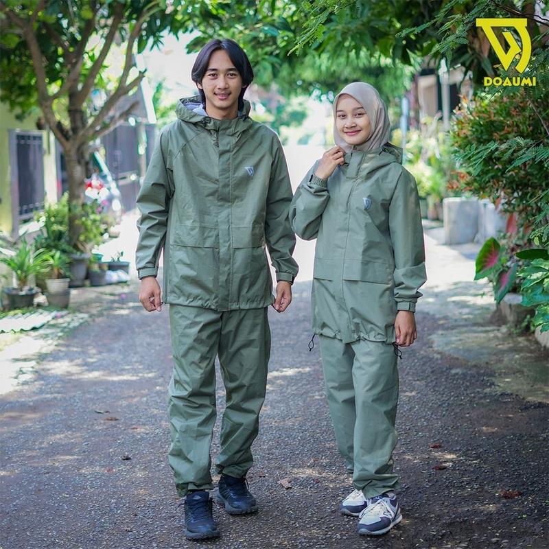 Raincoat Jas Hujan Doaumi Mushi Pria Wanita Dewasa Jas Hujan Motor Setelan Jaket Anti Rembes 8