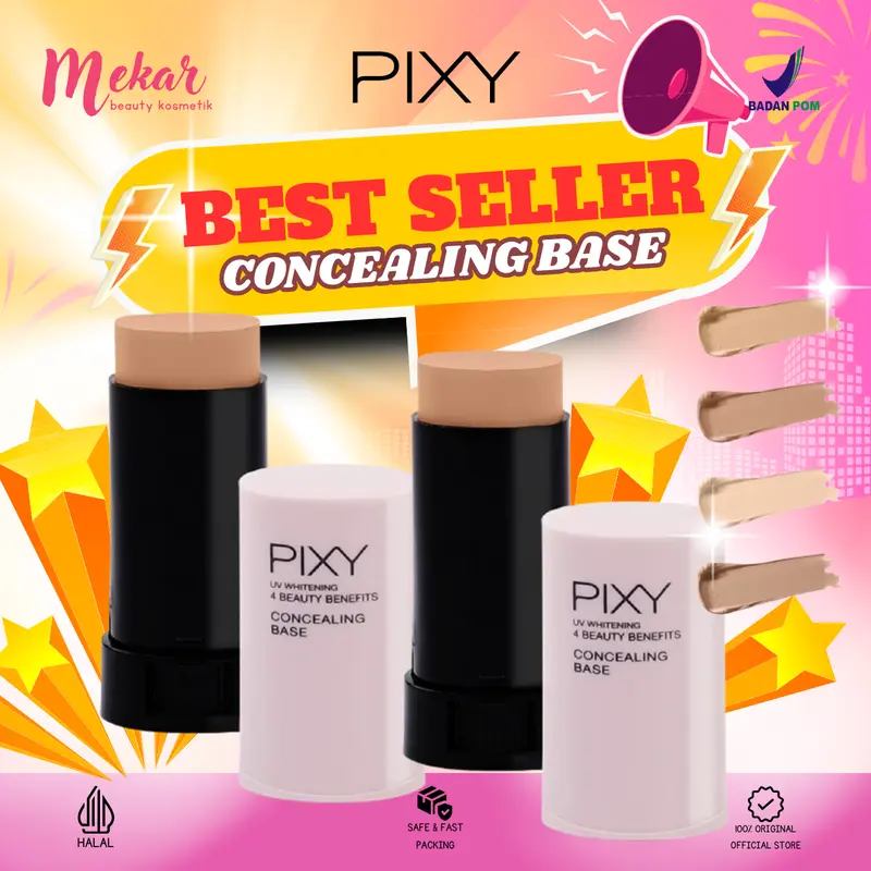 PIXY Concealing Base 9gr | Foundation Stick Pixy | Alas Bedak Pixy | 100% Original BPOM 0