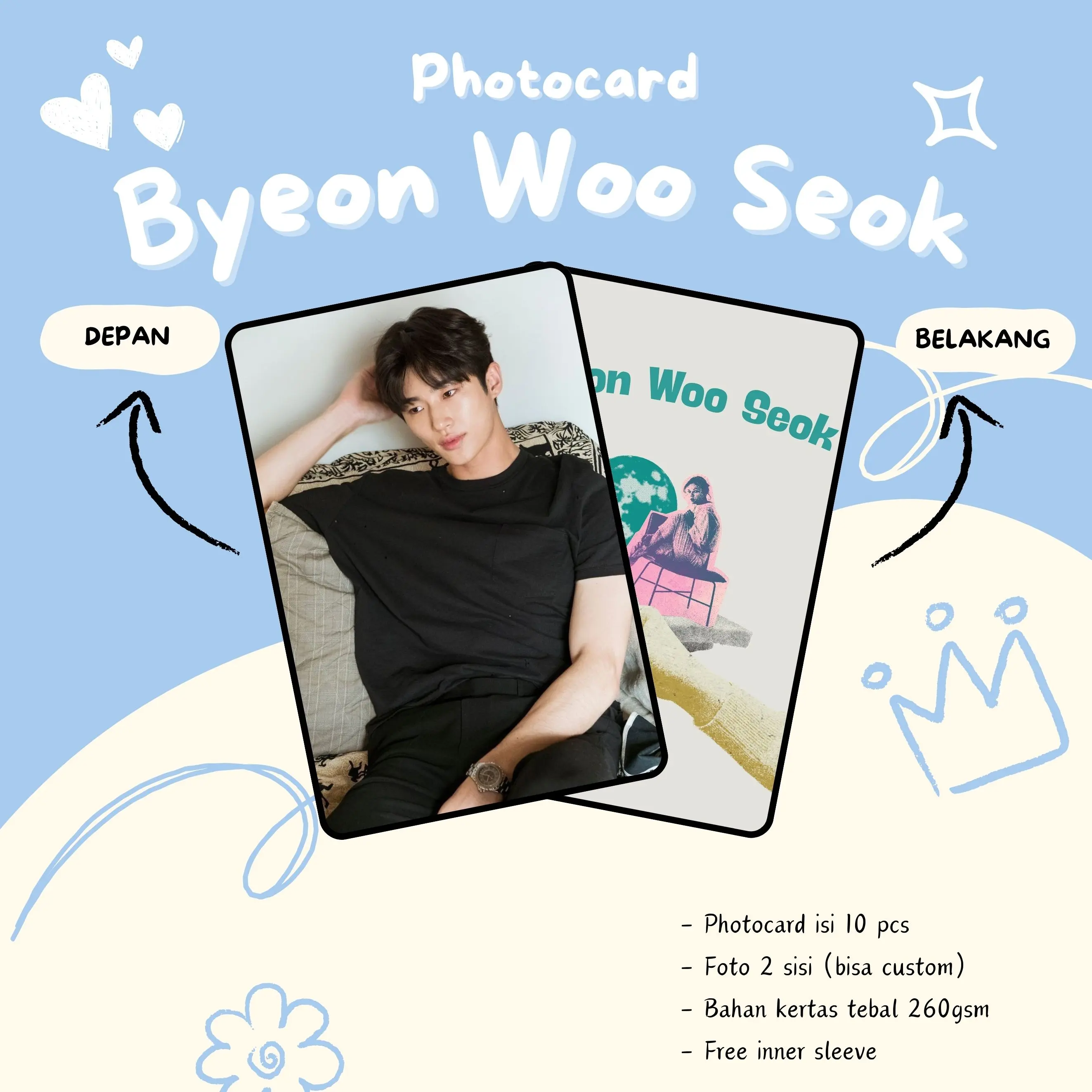 (10 PCS) PHOTOCARDS BYEON WOO SEOK