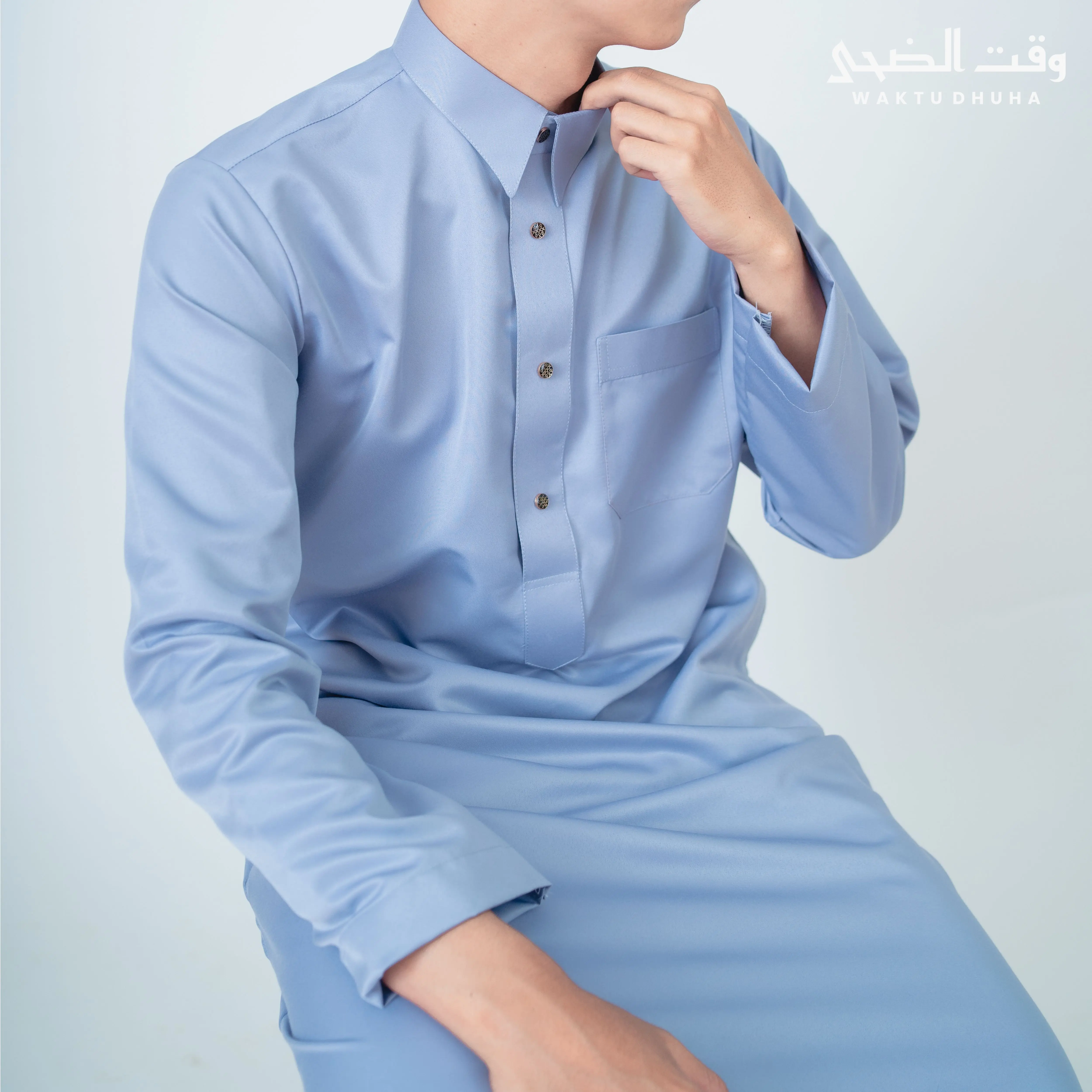 WAKTU DHUHA - Zayn Thobe jubah gamis pria lengan panjang polos jubah saudi mewah premium style muslim