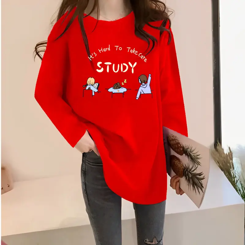 COD Kaos Oversize Wanita Lengan Panjang/ Kaos Distro WANITA// Kaos Streetwear Oversize / Baju Kaos Distro / Kaos / Wanita / COD/TERSEDIA 3 ukuran Atasan Oblong Motif Sablon Cewek Dewasa Katun 4