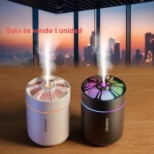 Humidificador de aire con enchufe USB, Mini humidificador portátil con luz colorida, Humidificador de aire de escritorio para uso en casa, oficina y coche