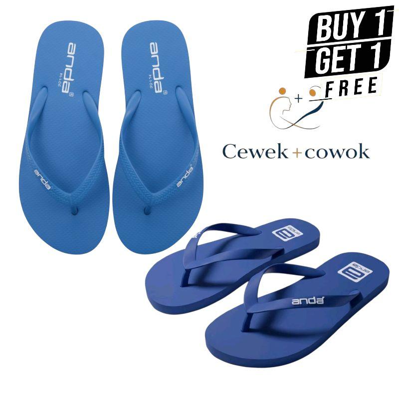 SandaL [ANDA] CW+Cowok sandal jepit kekinian full Color terbaru classic trendy Sendal Pria Flip Flop Casual