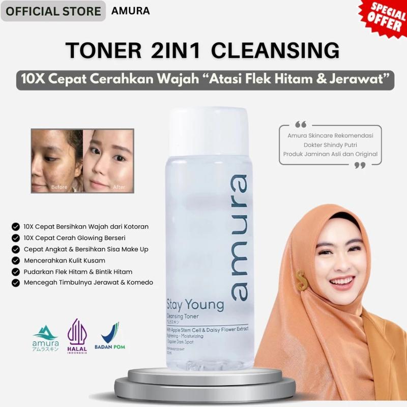 Product Introduction of Amura Stay Young Toner - Melembabkan Mengangkat Kotoran Menyegarkan & Pembersih 16