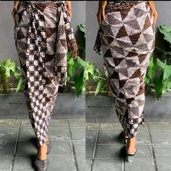 Kamen  Motif batik  Katun lembaran set selendang 6
