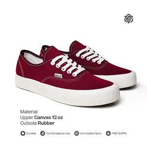 Brick Mansions - Britannica Maroon Sepatu Sneakers Casual Pria Wanita