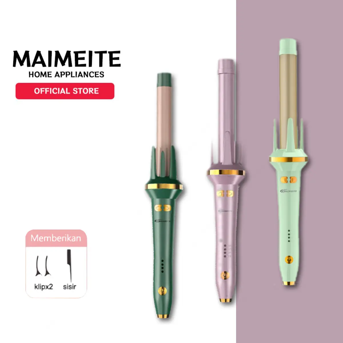 MAIMEITE Catokan Curly Otomatis Ceramics Curly Catokan Keriting Keramik Otomatis Libra Hair Curly Styler 25mm