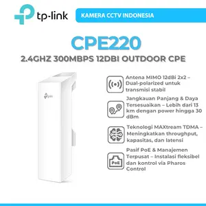 TP-LINK CPE220 2.4GHZ 300MBPS 12DBI OUTDOOR CPE
