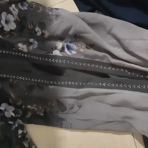 Rizha Boutique Dinaraa Dress Bahan Ceruty Kombinasi Airflow Model 2 Layer Nyaman & Elegan Gamis Muslim Belah Tengah