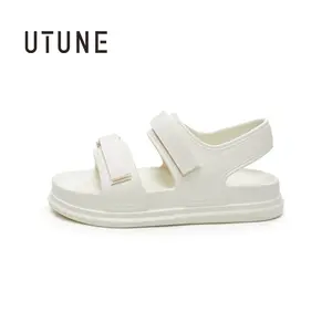 UTUNE Women's Beach Sandals with Soft, Non-Slip Soles and Breathable Straps, Perfect for Summer and Seaside Flat Wanita Pantai Sendal