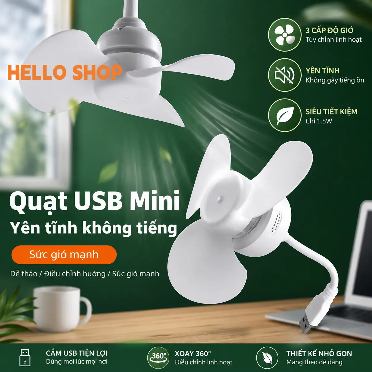 Mùa Hè Ngoài Trời Và Du Lịch USB Sạc Quạt Cầm Tay Làm Mát Im Lặng Không Dây Mini Chơi Cắm Quạt