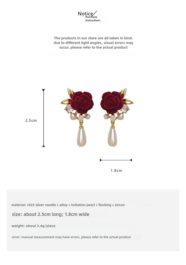 Product Introduction of Plush Red Earrings for Women During Chinese New Year, Autumn, Winter, New Year, Christmas Day, 2024 New Popular High-end Earrings 0
