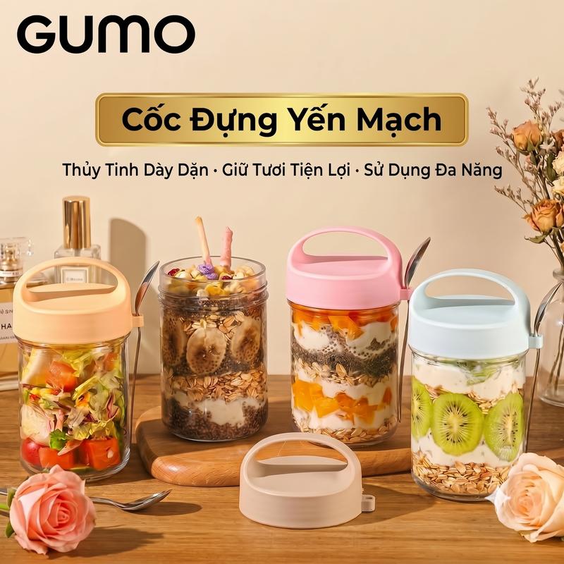 Cốc đựnġ Yến Mạch, Hũ đựnġ Ngũ Cốc, Cốc Ăn Sáng Sữa Chua Cốc Thủy Tinh Cốc Sữa Salad Cốc Thủy Tinh Có Thìa