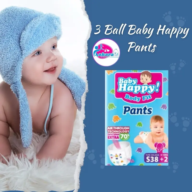 2&3 Ball Baby Happy Pants All Size Diapers  Popok bayi 1