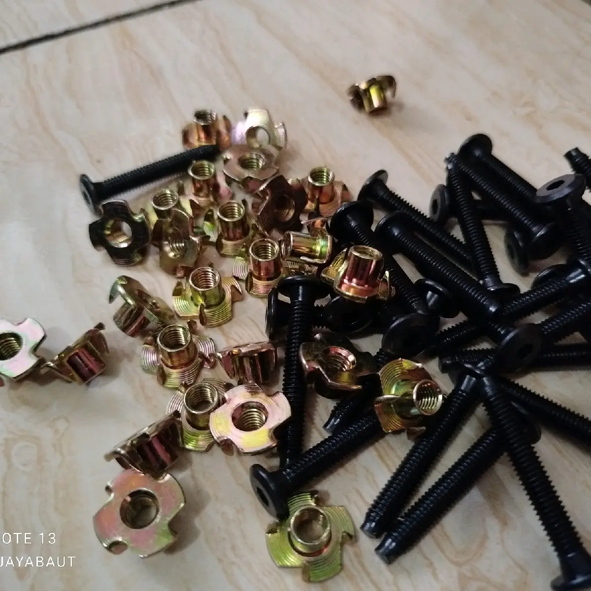 20 Pcs Baut Mur Cakar Speaker M6 x 30 Hitam Fulldrat -