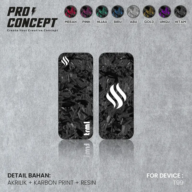 #29 PRO CONCEPT AKRILIK MOTIF KARBON RESIN - ( T-Series 200/99 ) 1
