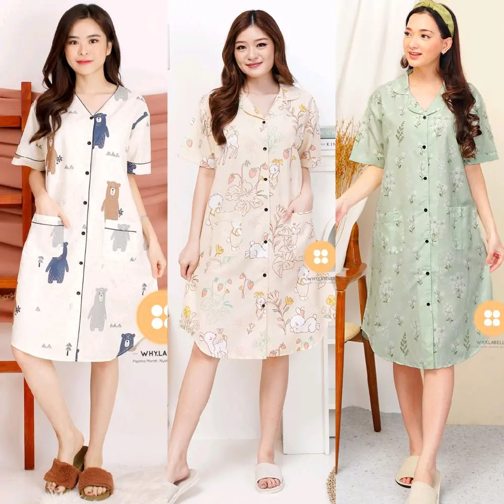 Daster katun jepang premium busui friendly