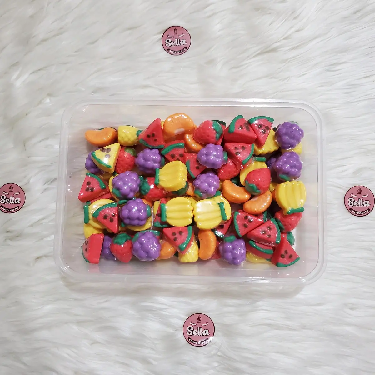PAKET USAHA COKELAT KARAKTER BUAH MINI ISI 100pcs