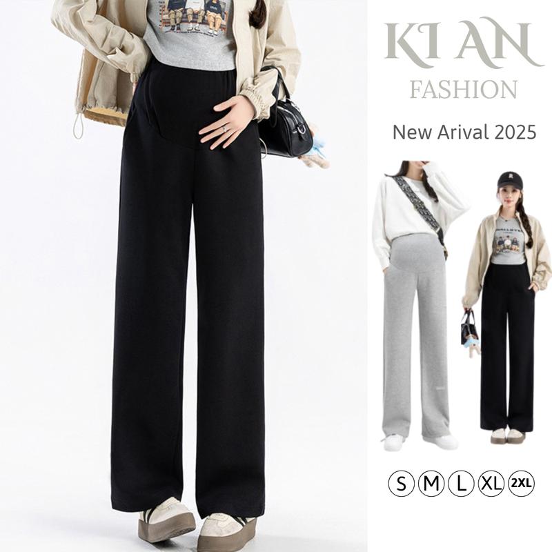 Quần Nỉ bầu Cao Cấp KiAn thiết kế ống rộng quần bầu nỉ 2 da dày dặn phong cách thể thao quần bầu mặc thoải mái cho mẹ