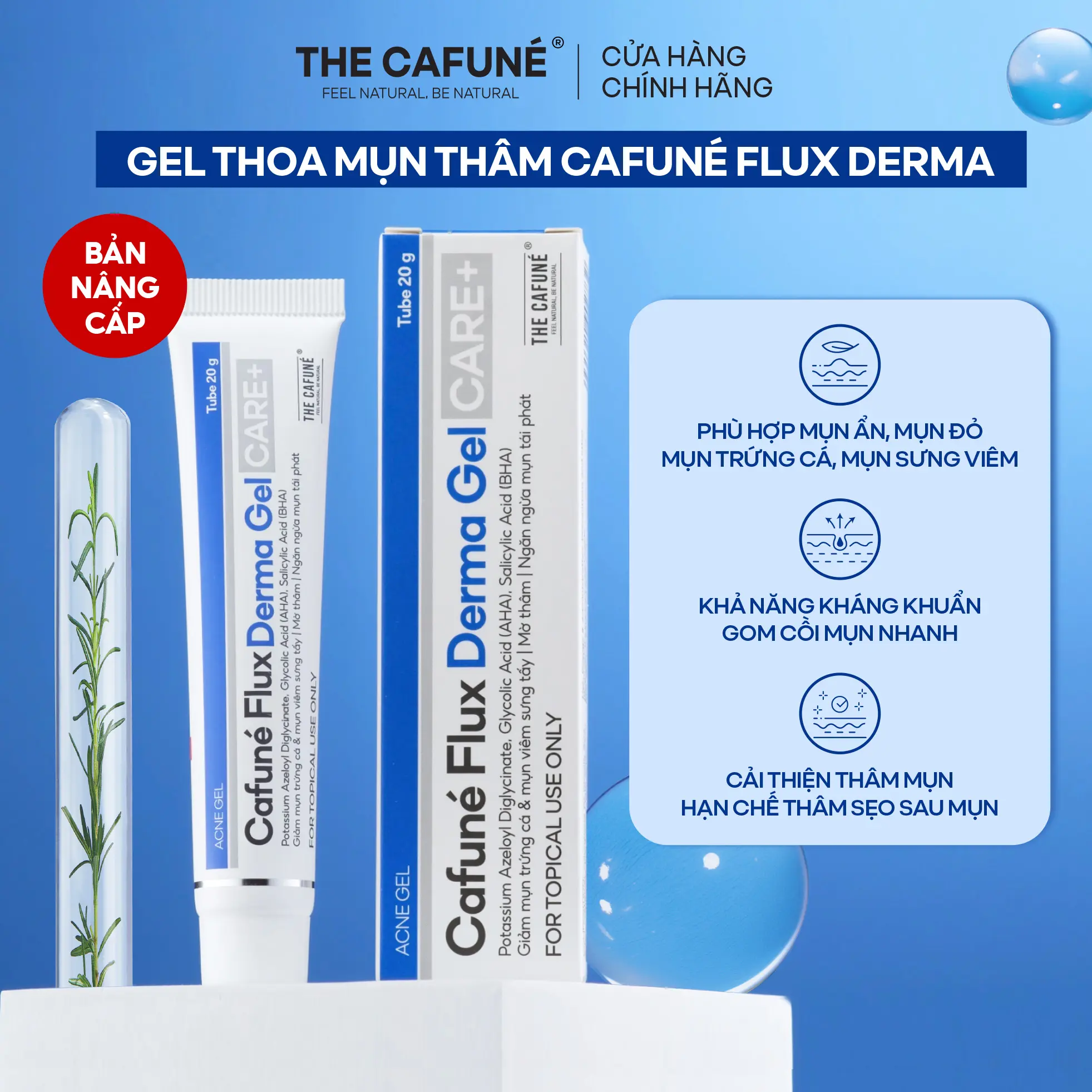 Gel Chấm Mụn Mờ Thâm The Cafuné 20g Không Chứa Paraben Kiểm Soát Lỗ Chân Lông Acne Treatments Skincare Chăm Sóc Da