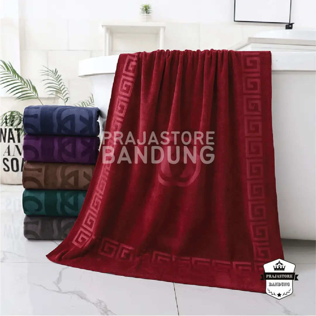 Handuk Mandi Microfiber 80x160 Anduk Dewasa Jumbo Daya Serap Tinggi Dan Lembut Motif G Senze Merek TOWEL