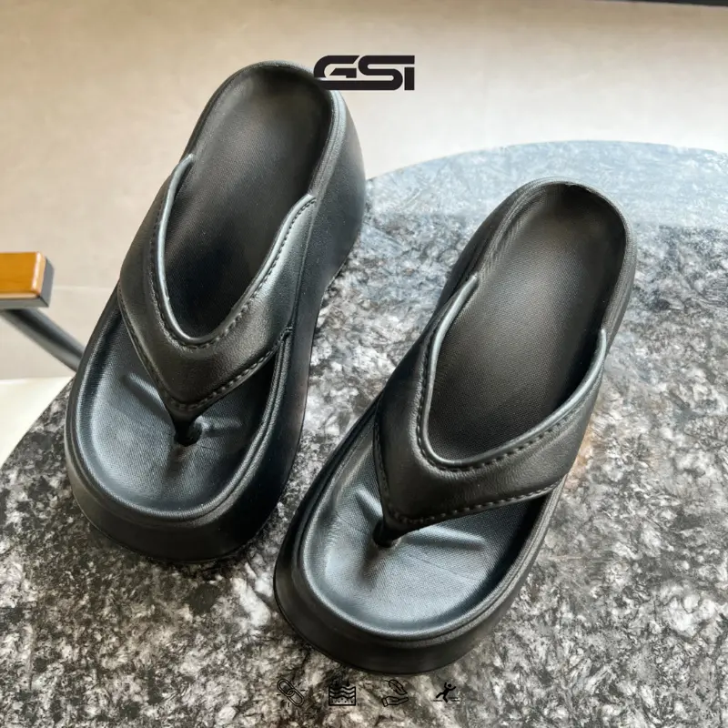 【GSI Shoes】Sandal Wanita Sendal Jepit Wedges Wanita Tebal Fashion Korea Bahan Karet EVA Rubber Premium Empuk Ringan dan Elastis 6