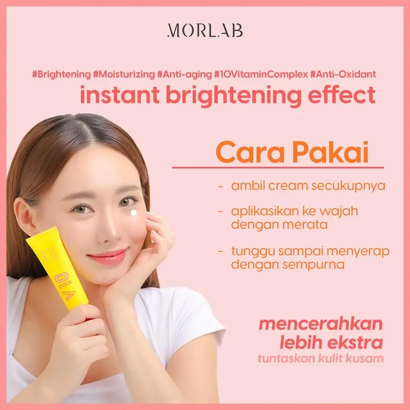 MORLAB - BUNDLE 3 PCS MORLAB V10 VITAMIN TONE UP CREAM Berminyak Hitam Kusam Mencerahkan Wanita Wajah Berjerawat 2