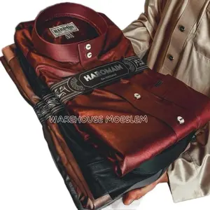 free prafum-GAMIS PRIA HAROMAIN ALHARAMAIN ORIGINAL PREMIUM, JUBAH SLIMFIT Polyester Dewasa