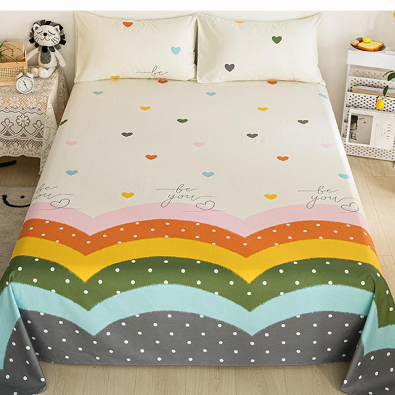 Product Introduction of Pure Cotton Bed Sheet and Pillowcase 3 In1 Modern Simple Pure Cotton Bed Sheet Student Dormitory Single Thickened 1.5 Double Coverlet 18