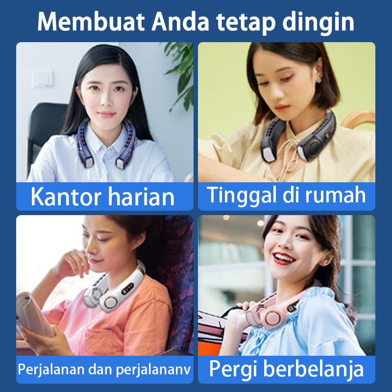 Product Introduction of 2024 Kipas Angin Gantung Leher Portable USB 20000mAh 5-Speed Wind Tanpa Baling Baling Neck Fan 26