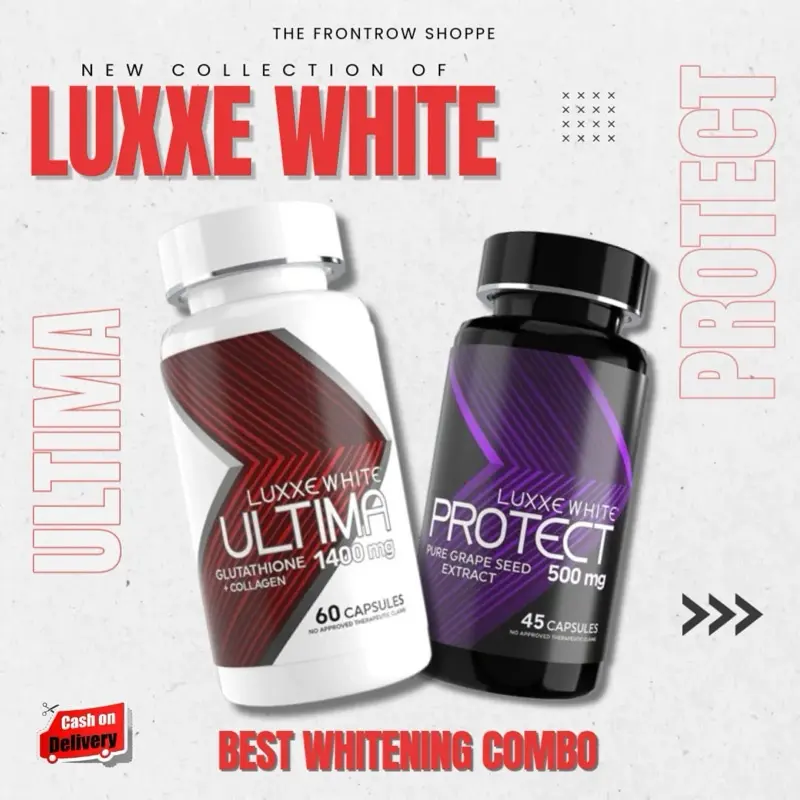 luxxe white ultima glutathione collagen LUXXE WHITE ULTIMA 60s 30s 1400MG GLUTATHIONE WITH COLLAGEN AND NIACINAMIDE  FRONTROW PAMPAPUTI main image 1
