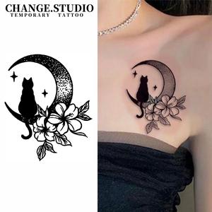 รอยสักชั่วคราว ดีไซน์รอยสักแมวน่ารัก ติดทนนาน 15 วัน กันน้ำและทนต่อการสึกหรอ รวมสติกเกอร์รอยสัก