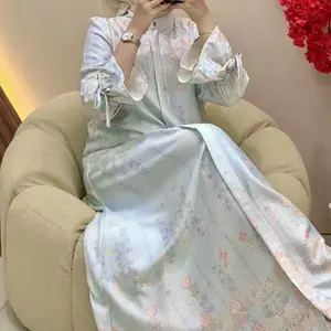 (READY STOK) Mecca dress Vol 3 bahan viscose jacquard emboss gamis lebaran raya series adem lembut jatuh By Candy Outfitku