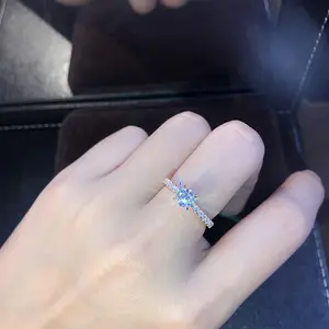 【Jojoo】Cincin Titanium Anti Karat Wanita Emas Perak 925 Berlian Perhiasan Z