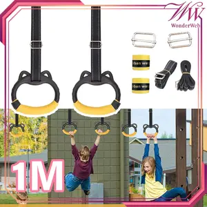 1pair Gym Ring Pull Up Bar Anak Ring Gym Anak Gymnastic Ring Anak Adujustable Ring Pull Up Anak