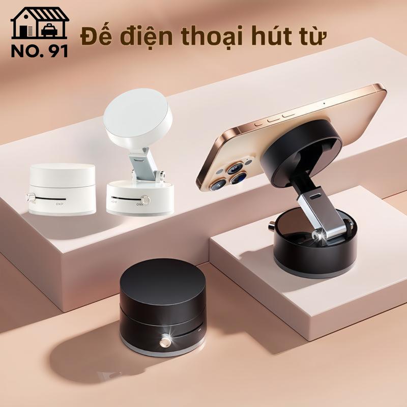 Giá đỡ điện thoại di động từ tính xoay hai mặt có thể gập lại, có thể xoay nhiều lần