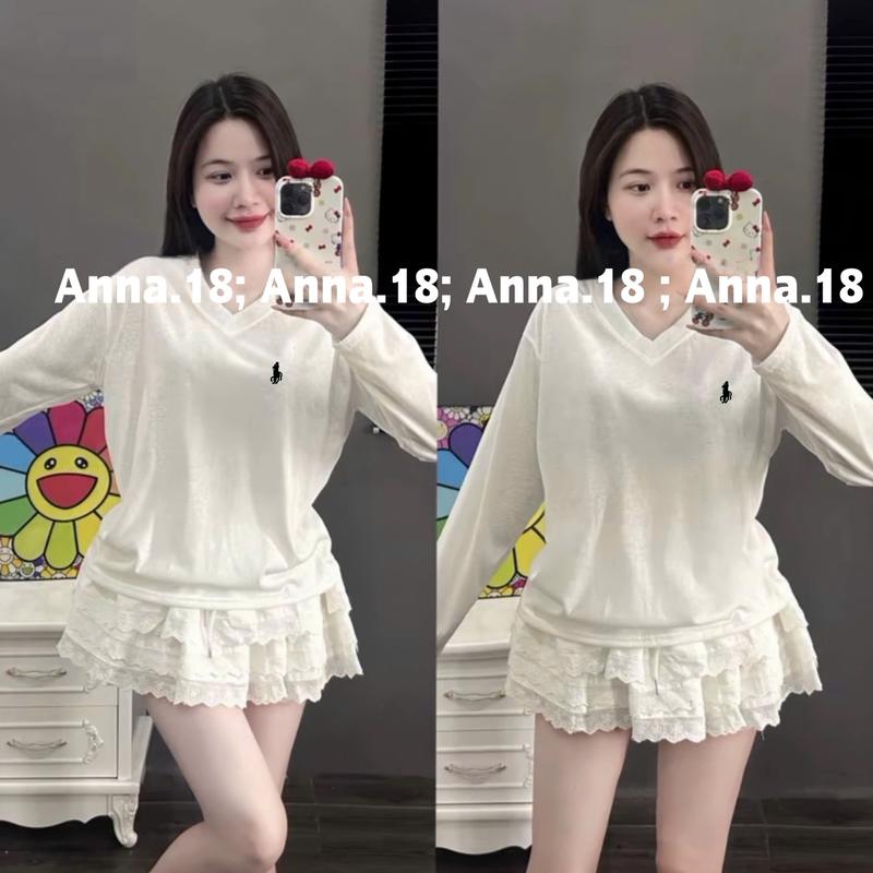  AO THUN GIẤY HÀN MÁT MỀM FORM RỘNG < 70KG   GIẤY DÀI TAY _ THÊU NGỰA   ÁO FORM NAM NỮ CHẤT GIẤY HÀN 