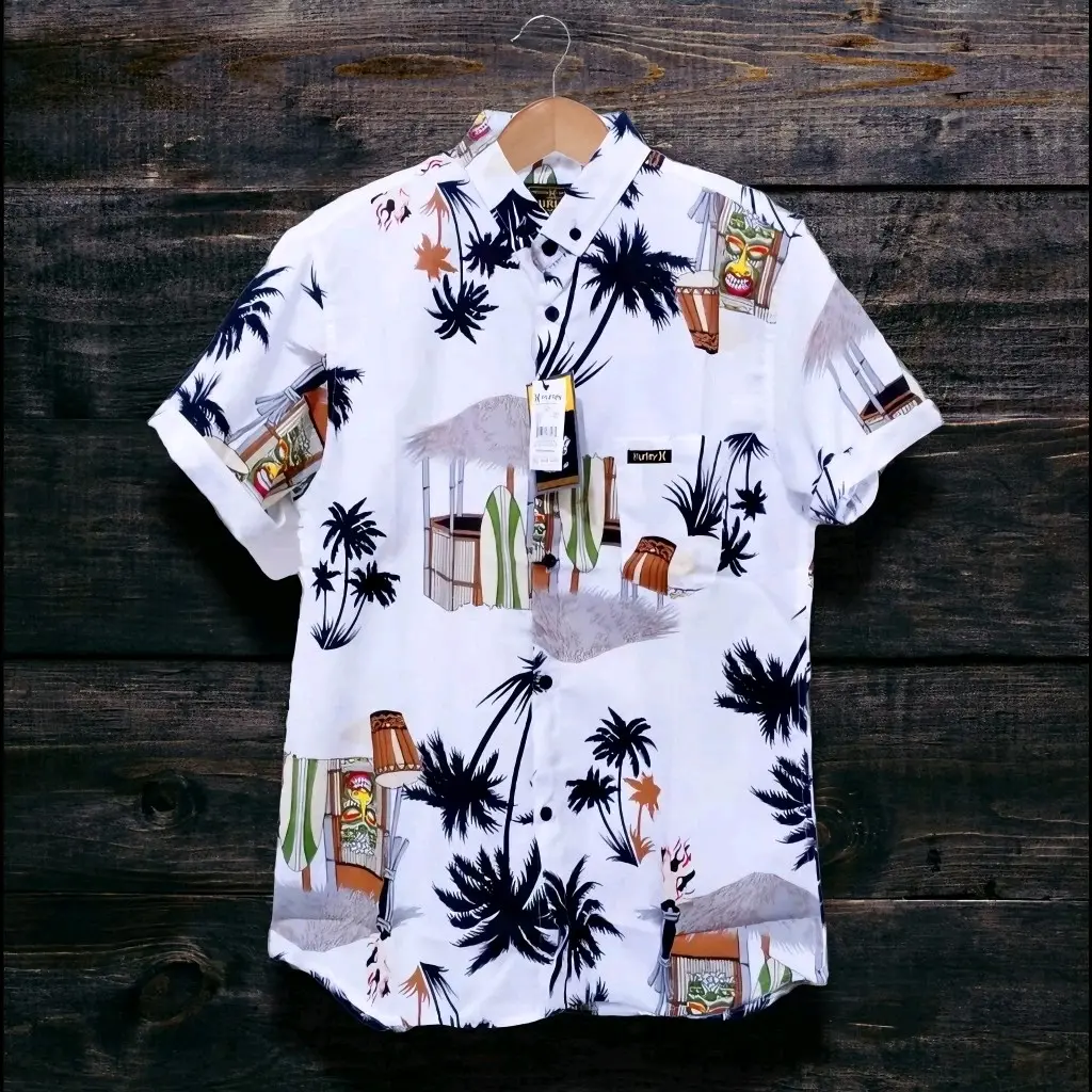Kemeja motif pantai, Hem motif lengan pendek terbaru 2023