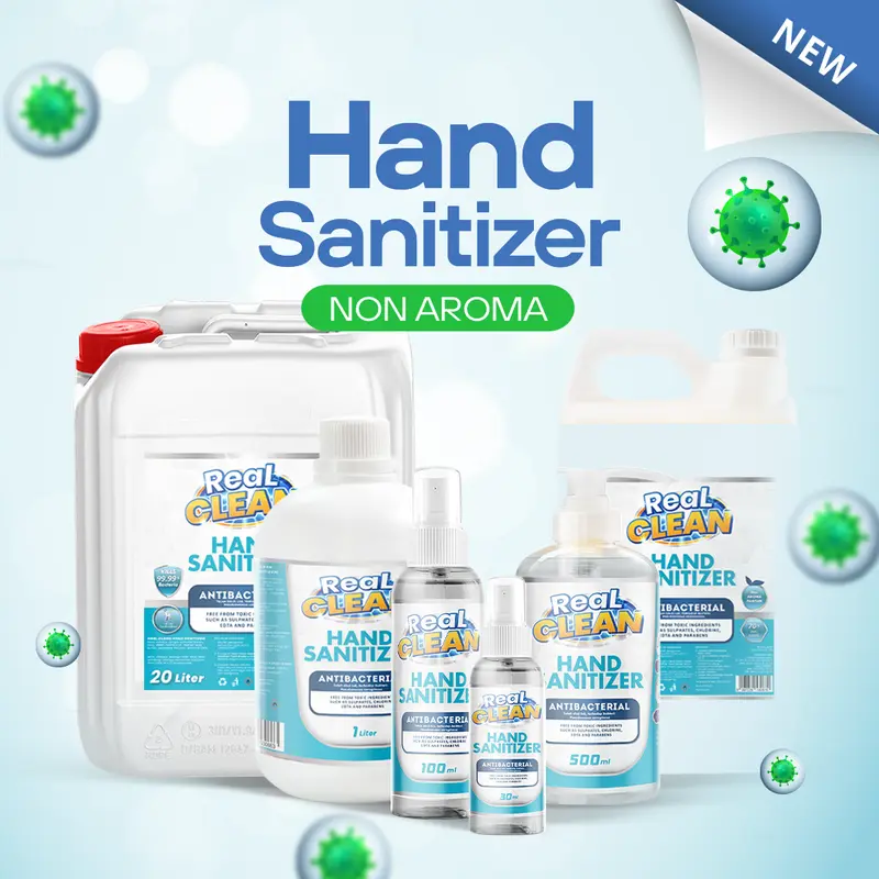 Real Clean Hand Sanitizer Cair 30 ML Liquid Sanitizer - Hand Sanitizer Spray Sanitizer Antiseptic Tangan 2