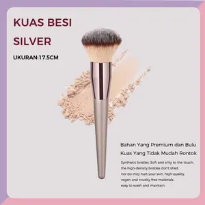 TERMURAH Makeup Brush Foundation Blush On untuk Powder Bedak Tabur Make Up Tools Bulu Sintetis Tebal / Korean / Best Loose