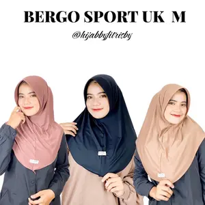 Jilbab sport/Bergo Sport M | Bergo Hamidah Jersey | Bergo Hamidah Menutup Dada | Jilbab Instan Jersey Premium |