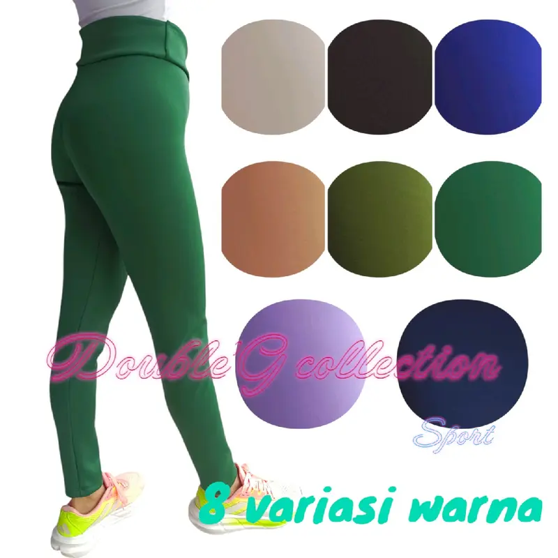double'G collection legging panjang olahraga wanita /celana panjang olahraga wanita Highwaist Outdoor Sport Elasticwaist cepat kering senam zumba aerobik 0