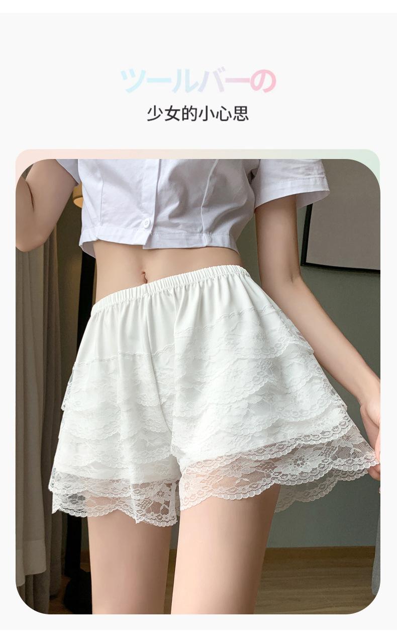 Product Introduction of Lace safety pants for women summer thin anti-exposure jk pumpkin leggings skirt loose and can be worn with safety shorts Women's anti-exposure summer thin style can be worn outside 5