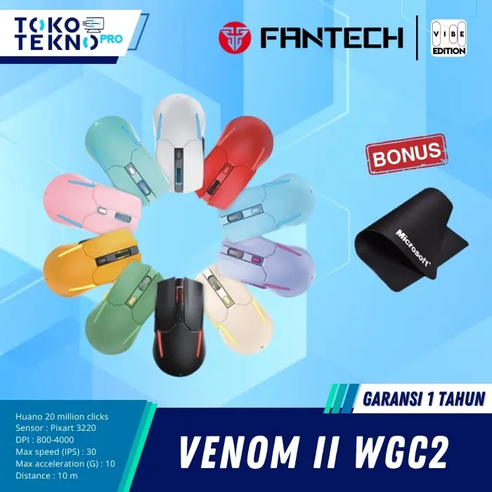 Fantech WGC2 Venom II Gaming Wireless Mouse RGB