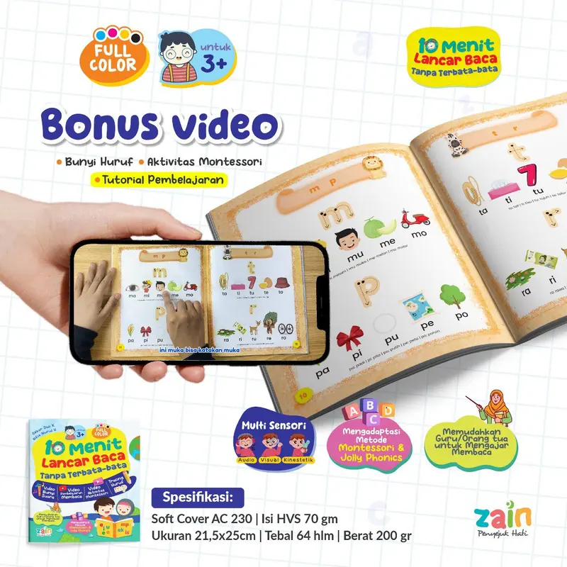 10 menit lancar membaca buku belajar cepat tanpa terbata bata anak metode montessori tk sd paud kelas 1 2 3 tahun baca 15  jago mahir original book smart book  baca modul untuk cara 6