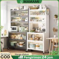 Gambar mmmRak Dapur Lemari Piring Multi-Layer Lemari Dapur Berdiri di Lantai dengan Rak Penyimpanan Kabinet Pintu Rak Oven Microwave lemari 5 susun jumbo renee isi mainan Rack Gagang - Putih80 Lebar+Pintu dari MAMAMI MALL Kab. Tangerang 1 Tokopedia
